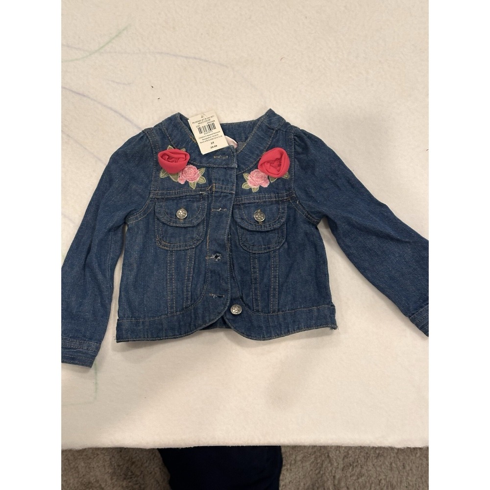NWT Nannette Kids Embroidered Denim Jacket 2T